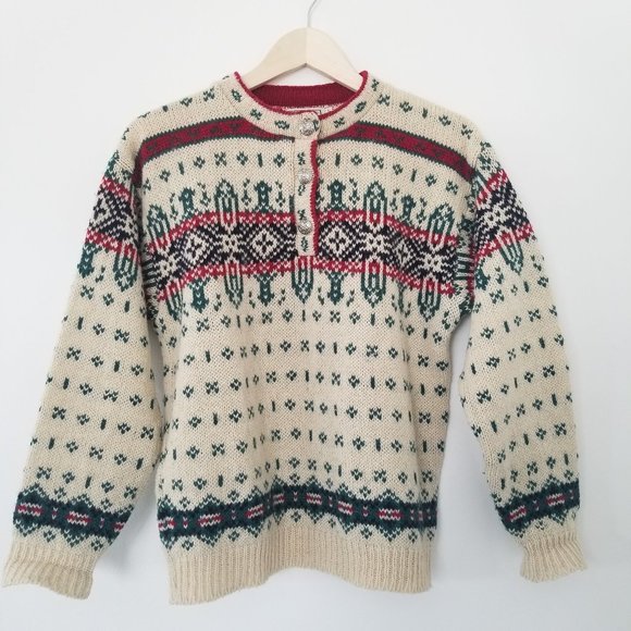 L.L. Bean Sweaters - L.L. Bean Vintage Fair Isle Wool Blend Ski Sweater